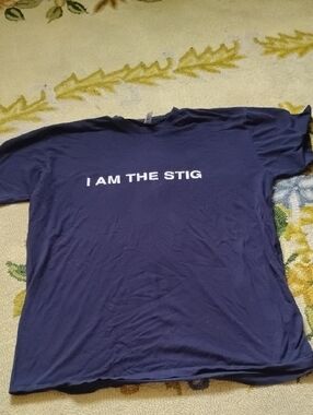 American Apparel Navy Blue "I AM THE STIG" Short Sleeve Tee